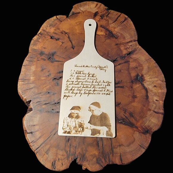 Personalized Handwritten Recipe and Photo Decorative Cutting Board - Picture 2 of 11